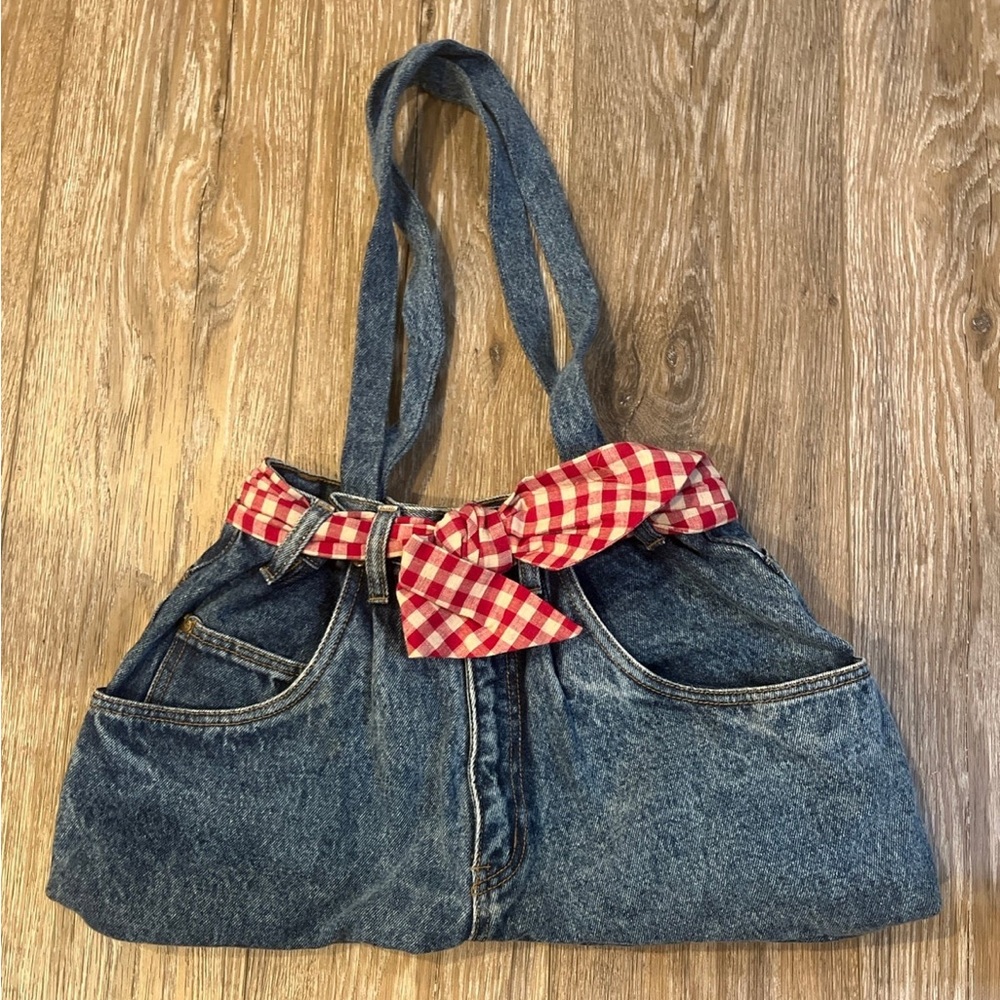 Handmade denim purse